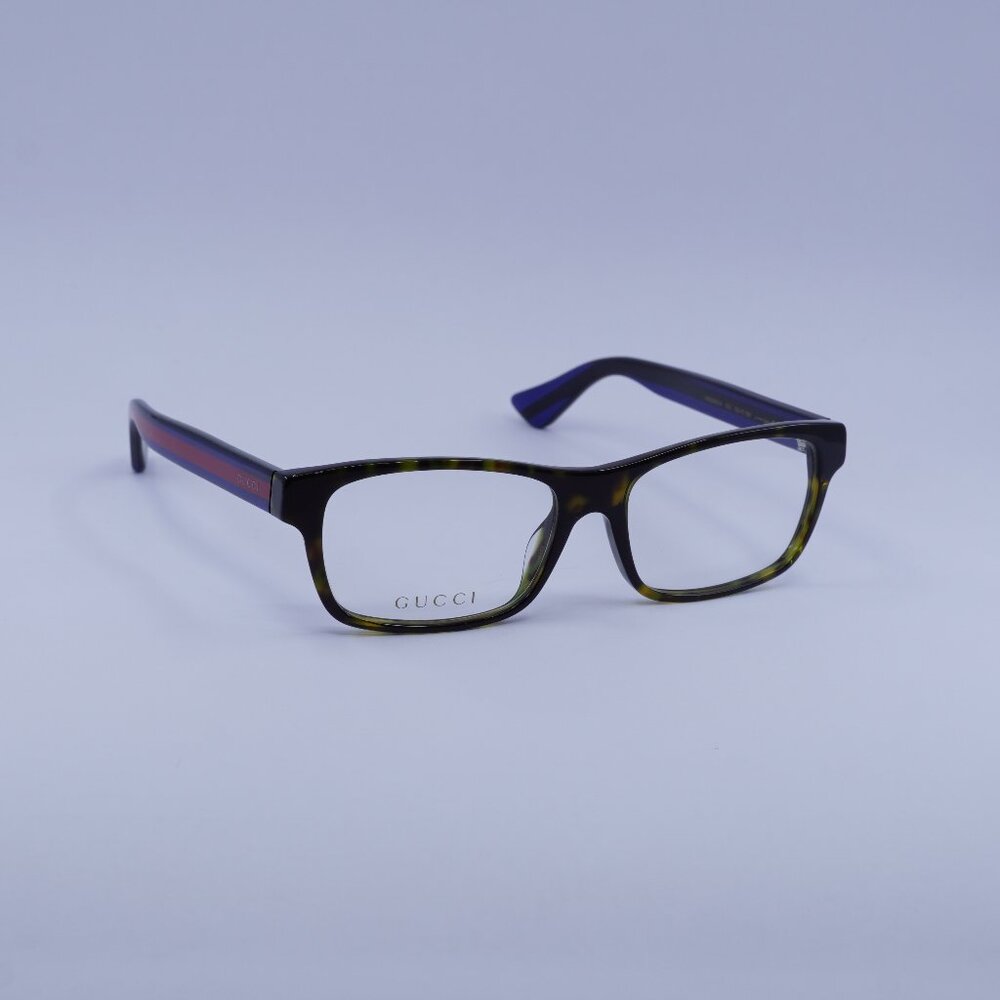 Gucci GG0006OA 003 Eyeglasses Havana 55mm Rectangle Frame